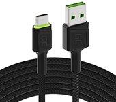 Cable Usb-C GREEN CELL Negro