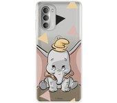 Funda para Motorola Moto G51 5G Oficial de Disney Dumbo Silueta Transparente - Dumbo