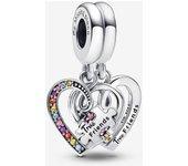 Charm Colgante Divisible Puzzle Corazones de la Amistad