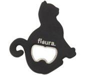 FISURA Abrebotellas original con forma de gato Abridor de botellas de cerveza negro Regalo de cerveza Fabricado en ABS y metal 7x7 cm