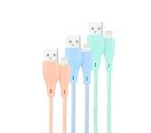 Nanocable 3 Cables LIGHTNING-USB 2.0/M,Mallado 1M