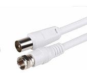 Goobay Cable Coaxial Antena a Conector F Macho/Macho 5m Blanco