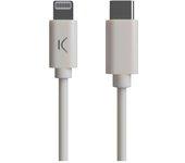 Ksix Cable USB-C/Lightning para iPhone Blanco