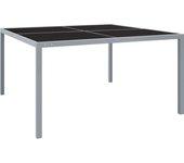 Mesa de jardín VIDAXL Gris Acero (130x130x72 cm )