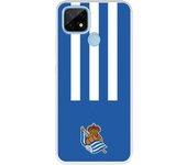 Funda para Realme C21 del Real Sociedad de Fútbol Real rayas verticales  - Licencia Oficial Real Sociedad de Fútbol