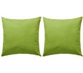 Almohadas de exterior 2 piezas 45x45 cm verde manzana