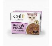 Guiso para gatos Catit Cuisine, Vacuno con verdura-95g