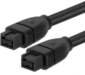 CABLEPELADO Cable FireWire 800 IEEE 1394b 9 Pines a 9 pines, Cable IEEE 1394b, Cable FireWire 800 de 9 a 9 pines, Cable IEEE 1394b de Alta Velocidad, 9 Pin a 9 Pin, 1.80 metros, Negro