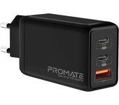 Promate GanPort3-65PD Carregador Dual USB-A/USB-C Negro