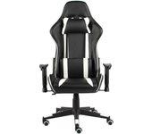 Silla gaming giratoria PVC blanco vidaXL