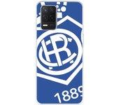 Funda para Realme Narzo 30 5G del Recre Escudo Fondo Azul - Licencia Oficial Real Club Recreativo de Huelva