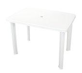 Mesa de jardín blanco 101x68x72 cm plástico