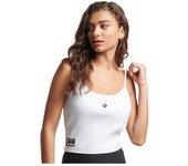 Camiseta Superdry Code Tirantes Blanca para Mujer