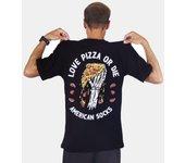 Camiseta AMERICAN SOCKS LOVE PIZZA OR DIE - Black