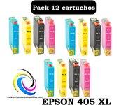 4 Cartuchos compatibles Epson 405XL Pro WF-3820 WF-3825 WF-4820 WF-4825