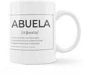 Fisura – Taza blanca con mensaje. Taza con definición padre, madre y abuelos. Taza de desayuno para regalar. Regalo original para padres. 350 ml. Variedad de modelos e idiomas.