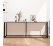 Mesa consola VIDAXL Blanco Cristal (200x35x75,5 cm)