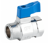 GENEBRE Llave Paso Bola Mini 1/4" M-H Azul Genebre LPBM14MA