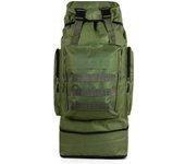 Mochila plegable para viajes montañismo escalada camping trekking, macuto impermeable 60L+10L Verde COSHANO