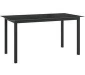 Mesa de jardín VIDAXL Negro Aluminio (150x90x74 cm)