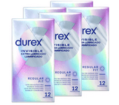 Durex - Preservativos Invisible Extra Lubricado para Mayor Sensación Pack 60 condones para un sexo seguro