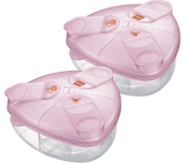 MAM Pack de 2 Dosificadores Milk Powder Box - Dispensador de Leche en Polvo, 2 Unidades, Rosa