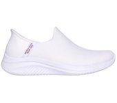 Zapatos de Mujer SKECHERS Slipins Ultra Flex All Tecido Blanco (41)