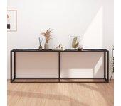 Mesa consola VIDAXL Negro Cristal (220x35x75,5 cm)