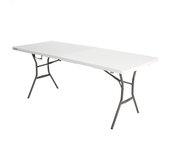 Mesa de Camping LIFETIME 92105 Blanco (183x76x74 cm)