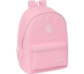 MOCHILA DOBLE PARA PORTATIL 15,6"+USB REAL MADRID CHICA ROSA