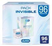 Durex Preservativos Invisible, Ultra Fino Diseñado para Optimizar Sensaciones, Pack 96 condones