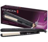 Remington S3500 Plancha de Pelo Ceramic Slim, Placas Flotantes, Cerámica Anti-estática, Turmalina, Capa Protectora Teflón, Protección y Brillo, Temperatura 230°C, Calentamiento 15s, Negro