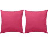 Almohadas de exterior 2 piezas 45x45 cm Rosa