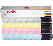 Pack 4 Cartuchos de Toner TN324 TN-324 / TN512 TN-512 Compatible con Konica Minolta Bizhub C258 / C308 / C368 - C454 / C554