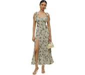 Vestido de mujer, vestido floral con tirantes y abertura en el pecho Primavera y verano nuevo f