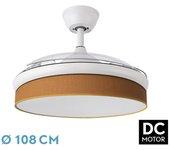 Ventilador DC Moda 72W Blanco/Naranja 3 Aspas FABRILAMP