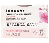 BABARIA ROSA MOSQUETA CREMA FACIAL HIDRATANTE REAFIRMANTE VEGANO RELLENO 50ML