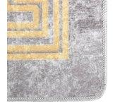 Alfombra lavable 160x230 cm antideslizante gris