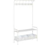 Recibidor con Cajones Home ESPRIT Blanco Metal 110 x 36 x 186 cm