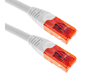 Cable de red ethernet lan rj45 utp 24 awg ultra flexible cat. 6a blanco 20 m