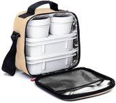 TATAY Urban Food Casual - Bolsa Térmica Porta Alimentos 3L con Recipientes. Peach Fuzz