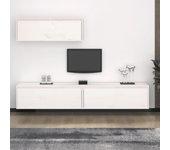 Conjunto 3 Mueble de TV VIDAXL Blanco Madera (100x30x35 cm)