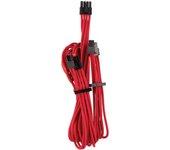 Corsair Cable dual PCIe con funda premium, paquete doble (Gen 4), rojo