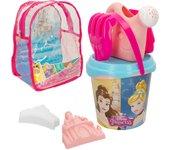 Princess Set cubo de playa c/accesorios y mochila transporte