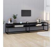 Soporte para TV Negro 200x40x40,5 cm Vidrio Templado