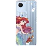 Funda para Realme C30 Oficial de Disney Ariel y Sebastián Burbujas - La Sirenita