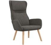 Silla de relax de terciopelo gris oscuro