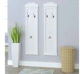 White Coat Rack Set 2 piezas