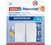 Tesa powerstrips 2 ganchos rect.water.gra.bla+2tiras 59701-02-00