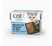 Catit Cuisine Mousse 12 x 90 g - Atún con salmón